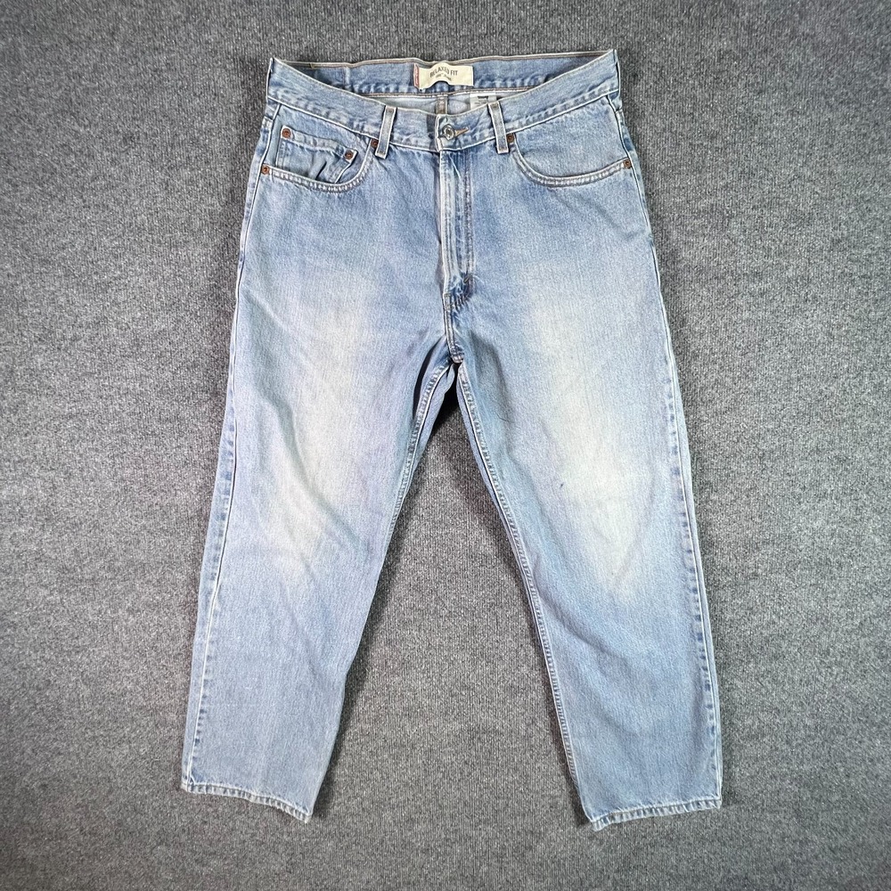 VINTAGE Levi's 550 Jeans Men's 34x30 Blue Cotton Straight Relaxed Faded Whiskers